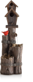 Alpine Corporation 35-in Tall 3-Tier Birdhouse Water Fountain