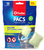 10-Count O-Cedar PACS Hard Floor Cleaner, Crisp Citrus