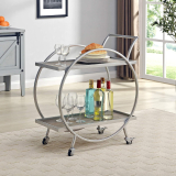 FirsTime & Co. Silver and Gray Odessa Bar Cart