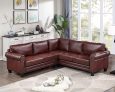 Evedy Mid-Century Sectional Corner Sofa L-Shape PU Couch