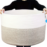 Casaphoria XXXLarge Cotton Rope Basket for Living Room