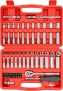 YIYITOOLS 74-Pcs 1/4-in Drive Socket Set w/Master Socket