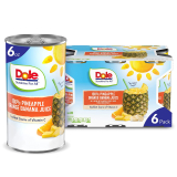 Dole 100% Pineapple Orange Banana Juice, 6 Fl Oz, 6 Cans