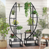 2-Pack Elevens 6 Tier Metal Plant Stand