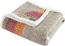 Eddie Bauer Reversible Sherpa & Brushed Fleece Throw Blanket