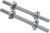 Sunny Health & Fitness 14-inch Threaded Chrome Dumbbell Bar
