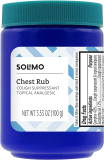 Solimo Chest Rub Cough Suppressant and Topical Analgesic 3.53-Oz