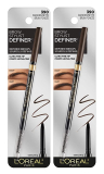 2-Pk LOreal Paris Makeup Brow Stylist Definer Waterproof Eyebrow Pencil