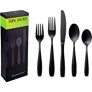 Amazon.com: Radley & Stowe 20-Piece Matte Black Silverware Set for $17.99( was $22.99 )