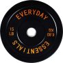 BalanceFrom Color Coded Black Olympic Bumper Weight Plate 15lbs Pairs