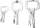 Amazon Basics 3-Piece C-Clamp Locking Pliers Set
