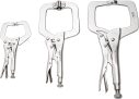 Amazon Basics 3-Piece C-Clamp Locking Pliers Set