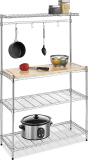 Whitmor Supreme Bakers Rack w/Removable Wood Cutting Board