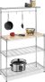 Whitmor Supreme Bakers Rack w/Removable Wood Cutting Board