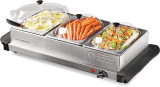 HomeCraft 3-Station 1.5-Quart Buffet Server Slow Cooker