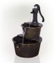 Alpine Corporation 27-in Tall 2-Tier Barrel and Pump Fountain