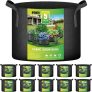 10-Pack iPower 5 Gallon Grow Bags Nonwoven Fabric Pots
