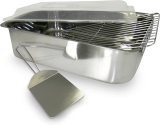 ExcelSteel 4 Piece Stainless Roaster w/Cover, Rack and Spatula