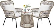 3-Piece Yaheetech Patio Bistro Conversation Set