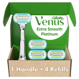 Gillette Venus Platinum Extra Smooth Razors for Women w/4 Blades