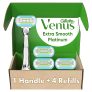 Gillette Venus Platinum Extra Smooth Razors for Women w/4 Blades