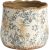 Nearly Natural 7in. Tuscan Ceramic Gray Scroll Planter