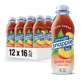 12-Pack Snapple Zero Sugar Peach Tea, 16 fl oz