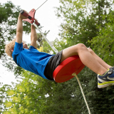 Happybuy 100 feet Zip Line Kit Kids Adult Zip Line Trolley
