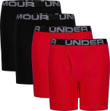 Under Armour Boys Charged Stretch Boxer Jock 4-Pack