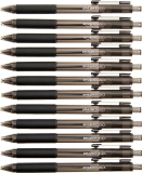 12-Pack Amazon Basics Retractable Comfort Grip Ballpoint Pens