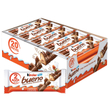 20PK Kinder Bueno Milk Chocolate and Hazelnut Cream Bars 1.5oz