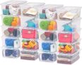 20-pk IRIS USA 5.9 Qt. Plastic Storage Container Bin w/Lid