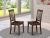 East West Furniture Antique Country Dining Chairs Set of 2