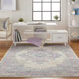 Nourison Grafix Persian Ivory/Pink 5.3-ft x 7.3-ft Area Rug