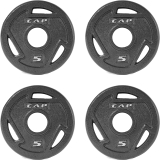 4-Pack Cap Barbell Olympic Grip Weight Plate Collection 5 lb