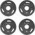 4-Pack Cap Barbell Olympic Grip Weight Plate Collection 5 lb