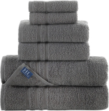 Hammam Linen 6-Piece Grey Bath Towels Set
