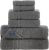 Hammam Linen 6-Piece Grey Bath Towels Set