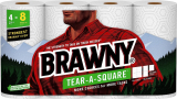Brawny Tear-A-Square Paper Towels 4 Double Rolls