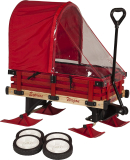 Millside Industries Sleigh Wagon with Red Wooden Racks