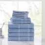 Mainstays 10 Piece Solid Dyed Cotton Bath Towel Set ONLY $12.74 (Reg $25)
